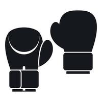 icône de gants de boxe, style simple vecteur