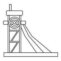 équipement pour laver l'icône des roches, style de contour vecteur