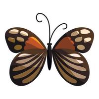 icône de papillon tacheté, style cartoon vecteur