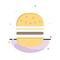 modèle d'icône de couleur plate abstraite de restauration rapide de restauration rapide de hamburger vecteur