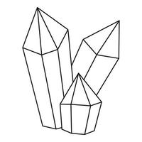 icône de diamants, style de contour vecteur