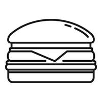 icône de burger écologique, style de contour vecteur