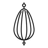 icône de sac de frappe élastique, style de contour vecteur
