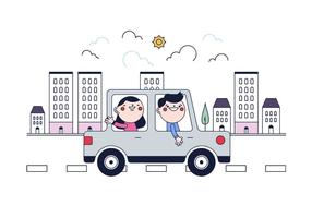 Vecteur libre Carpooling