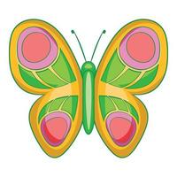 papillon avec icône de longues ailes, style cartoon vecteur