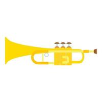 icône trompette, style plat vecteur