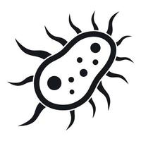 icône de mille-pattes de bactéries, style simple vecteur