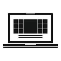 icône du système d'ordinateur portable, style simple vecteur