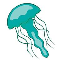 icône de méduses, style cartoon vecteur
