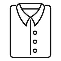 icône de chemise de nettoyage à sec, style de contour vecteur