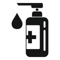 icône de distributeur de savon médical, style simple vecteur
