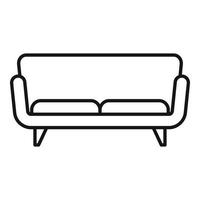 icône de canapé doux, style de contour vecteur