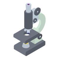 icône de microscope, style 3d isométrique vecteur
