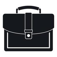 icône de porte-documents d'affaires, style simple vecteur