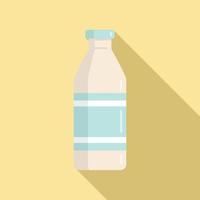 icône de bouteille de lait, style plat vecteur