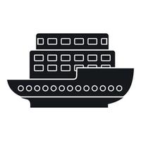 icône de grand navire à passagers, style simple vecteur