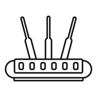 icône de routeur sans fil, style de contour vecteur