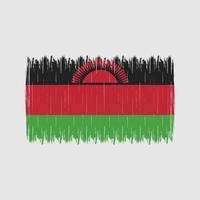 brosse drapeau malawi vecteur