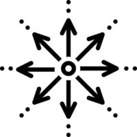 icône de ligne pour l'expansion vecteur