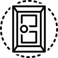 icône de ligne pour la porte vecteur