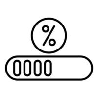 icône de ligne de barre de progression vecteur