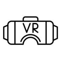 icône de ligne de lunettes vr vecteur