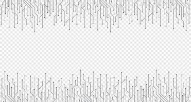 bannière de technologie numérique électronique de carte de circuit imprimé. fond de technologie abstraite. bannière abstraite de carte de circuit imprimé futuriste de technologie. illustration vectorielle vecteur