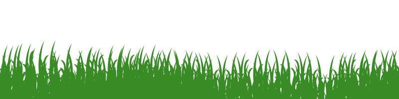 silhouette d'herbe verte de vecteur. herbe répétant le fond. fond de silhouette d'herbe verte. illustration vectorielle vecteur