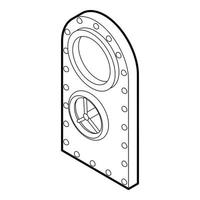 icône de porte sécurisée, style de contour vecteur