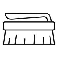icône de brosse de lavage, style de contour vecteur