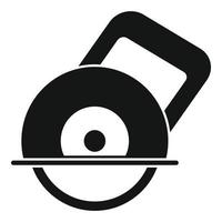 icône de scie circulaire, style simple vecteur