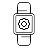 icône du logiciel smartwatch, style de contour vecteur
