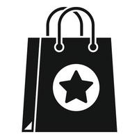 icône de sac de bonus de vente, style simple vecteur