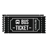 icône de billet de bus, style simple vecteur