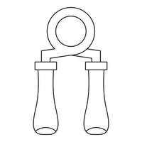 icône d'exercice de poignée de main, style de contour vecteur