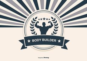 Retro Body Building Illustration