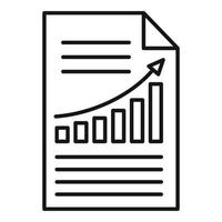 icône de rapport de crise, style de contour vecteur