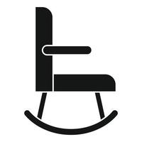 icône de chaise berçante, style simple vecteur