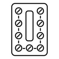icône de pilules d'hormones, style de contour vecteur
