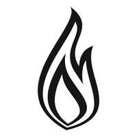 icône d'explosion de flamme de feu, style simple vecteur