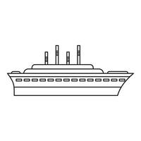 icône de navire, style de contour vecteur
