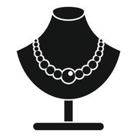 icône de collier de perles, style simple vecteur