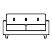 icône de canapé doux, style de contour vecteur