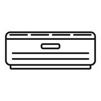 icône de climatiseur de pièce, style de contour vecteur
