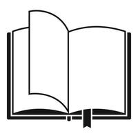 icône de livre ouvert, style simple vecteur