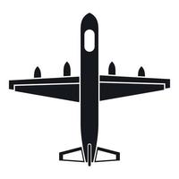 icône d'avion militaire, style simple vecteur