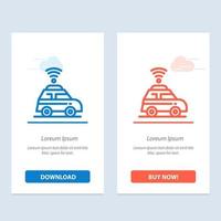 carte de localisation de voiture bleu et rouge téléchargez et achetez maintenant le modèle de carte de widget web vecteur