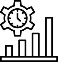 icône de ligne d'efficacité vecteur