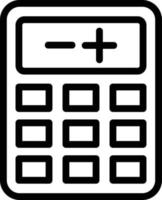 icône de ligne de calculatrice vecteur