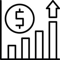 icône de la ligne de profit vecteur